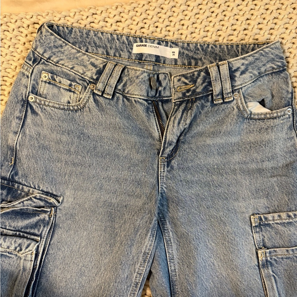 Garage Light Blue Straight Leg Jeans